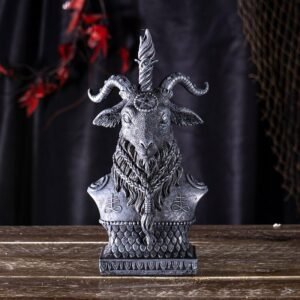 Busto Baphomet in Pietra Artificiale 205 cm – Stile Mistico e Decorativo