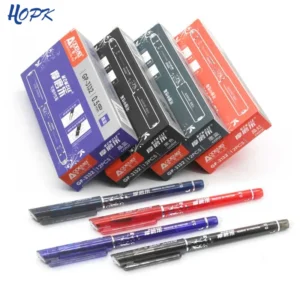 Penna Cancellabile Lavabile 0.5 mm Maniglia Blu Nero Rosso Kawaii Ricaricabile per Ufficio e Studio Esami Scrittura di Ricambio