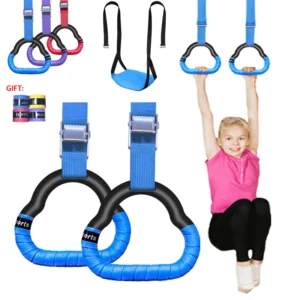 Anelli da ginnastica sportivi per bambini attrezzatura antiscivolo con altalena e cinghie regolabili per pull-up e allenamento ginnico