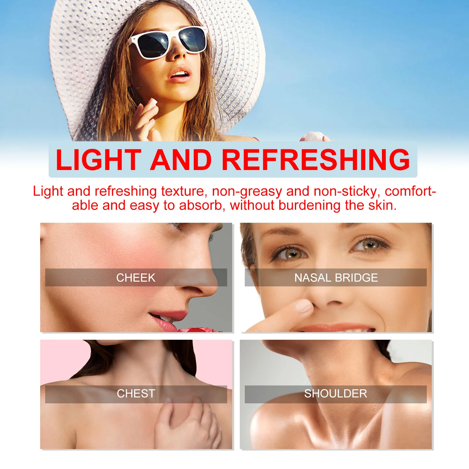 Crema Solare Stick SPF 50 per Viso Pelle Grassa Protezione UV Idratante e Rinfrescante Controllo Olio - immagine 3