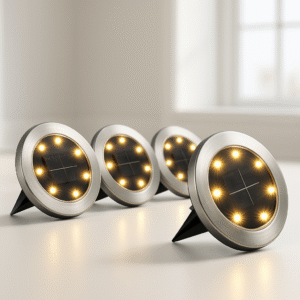 8 Luci solari da giardino LED da incasso per vialetti gradini e aiuole