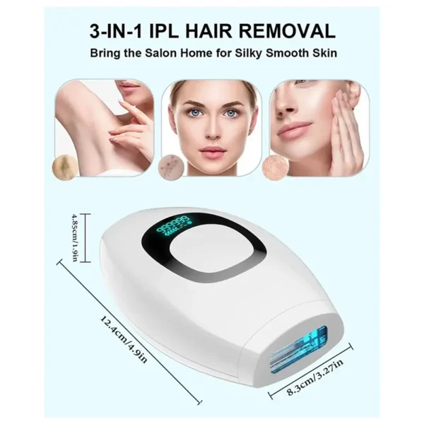 Epilatore Laser IPL A85I per Depilazione Indolore Donna Corpo e Viso 999999 Flash Permanente EU Plug - immagine 6