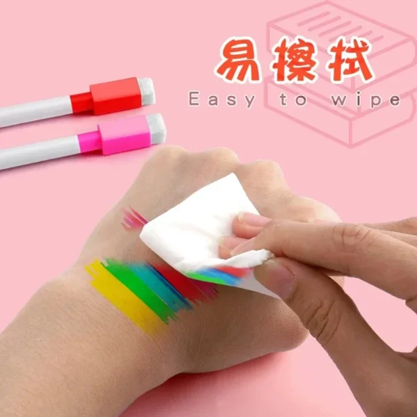 Set di 10 Pennarelli Magnetici Cancellabili per Lavagna Facili da Pulire Antigraffio Design Colorato per Ufficio - immagine 5
