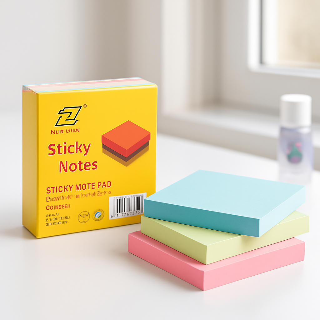 Blocchi Adesivi Colorati e Taccuini – 100 Fogli per Appunti in Ufficio e Studio