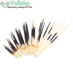 Bastone per Capelli in Aculei di Porcupine Accessori Artigianali Indiani per Forcine e Gioielli in Osso Naturale Fai-da-te