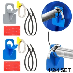 1/2/4 Set Supporti per tubi per piscina Montaggio fascetta stringitubo e nastro adesivo per accessori per piscina Intex e Bestway