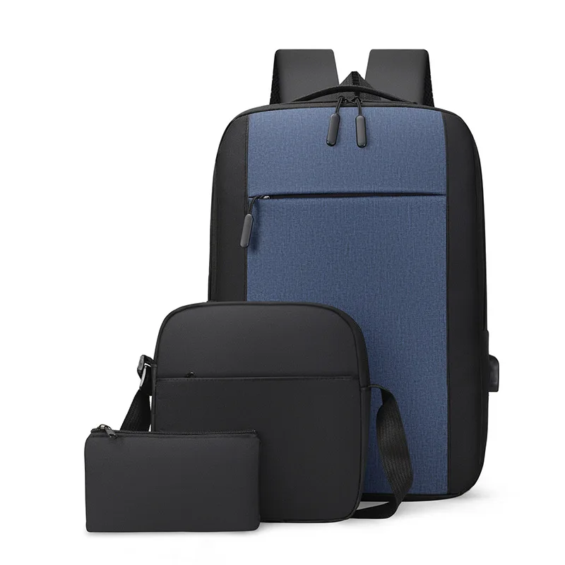 Zaino 3 pezzi borsa a spalla doppia portaoggetti ideale per viaggi business e uso quotidiano