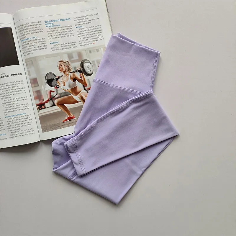 Leggings sportivi di alta qualità per donna Leggings da yoga a vita alta Collant sportivi morbidi e traspiranti Leggings Pantaloni elastici da palestra per fitness - immagine 4