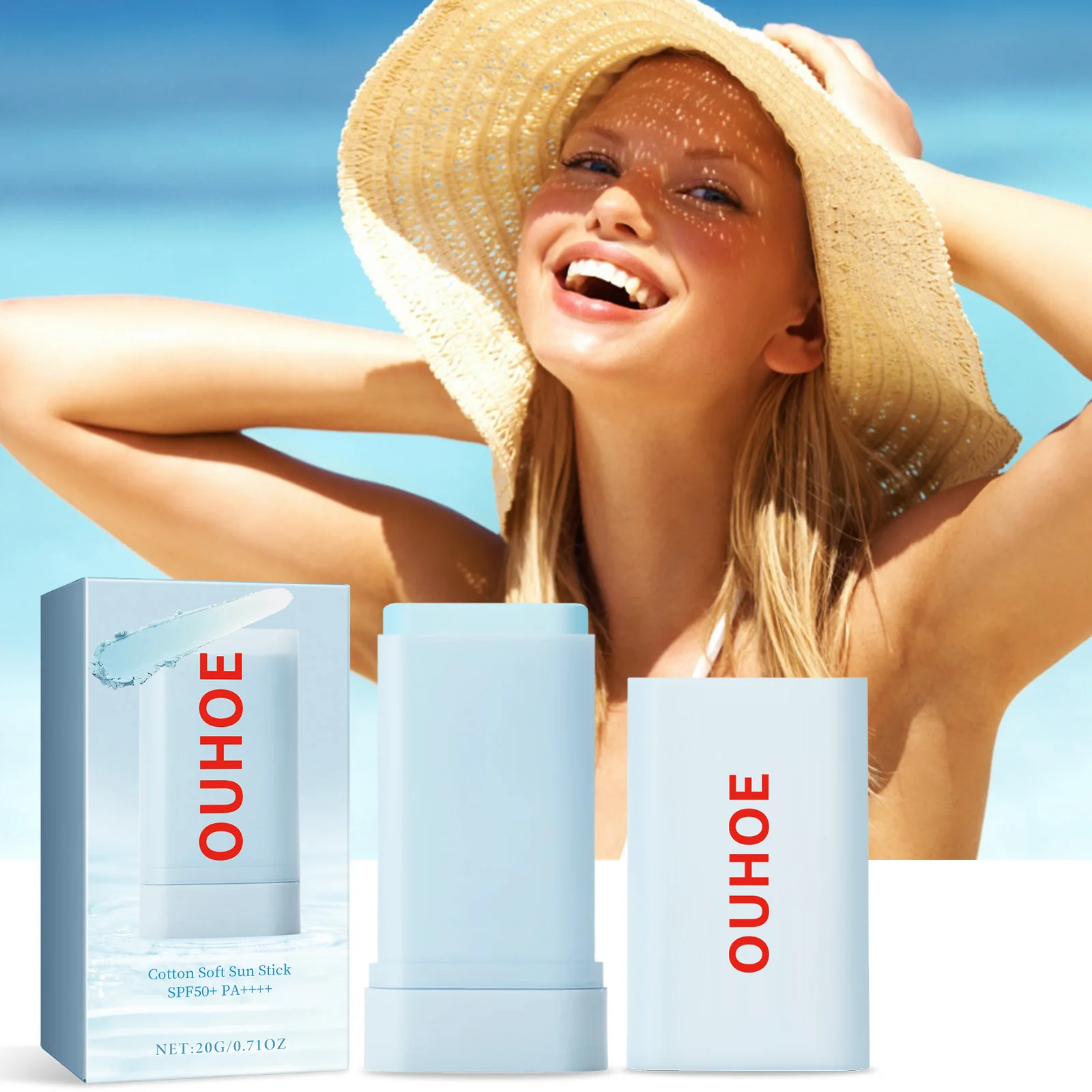 Crema Solare Stick SPF 50 per Viso Pelle Grassa Protezione UV Idratante e Rinfrescante Controllo Olio - immagine 6