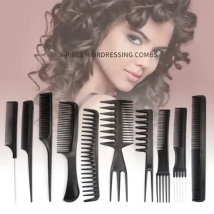 Set da 10 pettini multifunzionali per parrucchieri ideali per cura dei capelli e parrucche in capelli veri