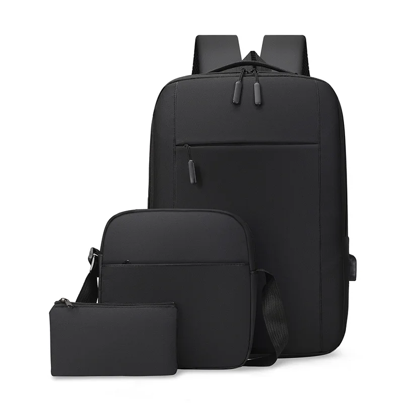 Zaino 3 pezzi borsa a spalla doppia portaoggetti ideale per viaggi business e uso quotidiano - immagine 2