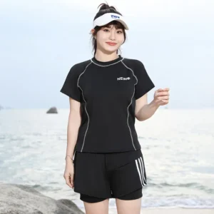 2024 Nuovo costume da bagno sportivo da donna Taglie forti Conservatore che copre la pancia Design dimagrante Plus 200 kg Costumi da bagno dalla Cina continentale