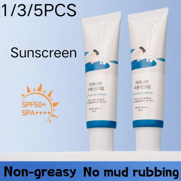 Crema Solare Idratante SPF50 Protezione UV Resistente all'Acqua Succo di Betulla 1/3/5 Pezzi