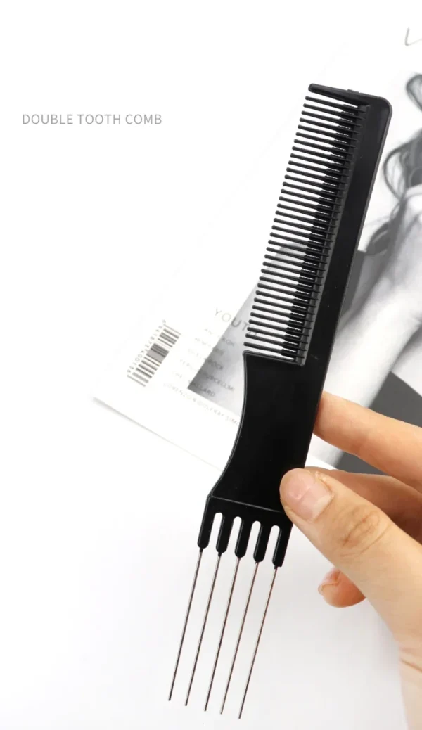Set da 10 pettini multifunzionali per parrucchieri ideali per cura dei capelli e parrucche in capelli veri - immagine 3