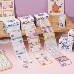 50 fogli di Sticky Notes Kawaii Stitch autoadesivi per cancelleria scolastica e ufficio