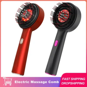 Spazzola Elettrica per Ricrescita Capelli con Luce Infrarossa Massaggio Cuoio Capelluto Stimolazione Agopuntura Antiperdite Pettine Scrubber