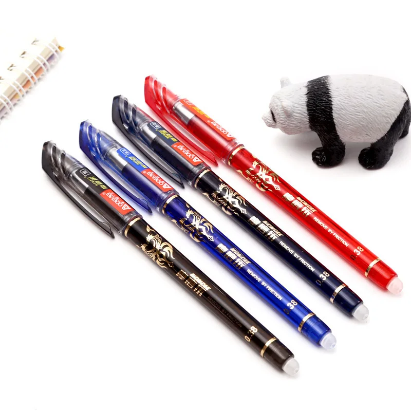 Set di penne gel cancellabili Kawaii blu a punta fine 0 5 mm per scuola e ufficio cancelleria coreana - immagine 3
