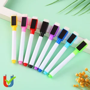 Set di 4 o 8 penne per lavagna magnetica cancellabili in vari colori materiale didattico per ufficio e note degli studenti