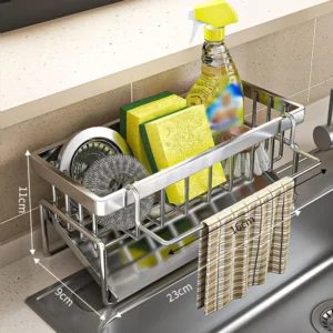 Porta spugna da cucina in plastica per lavandino scolapiatti e portasciugamani organizer accessori bagno