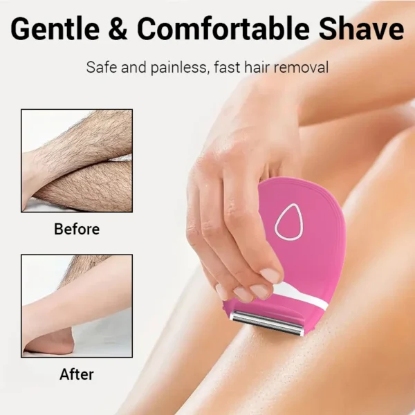Trimmer Indolore per Depilazione Femminile Testa Lavabile Impermeabile per Corpo e Ascelle Cura di Bellezza - immagine 2