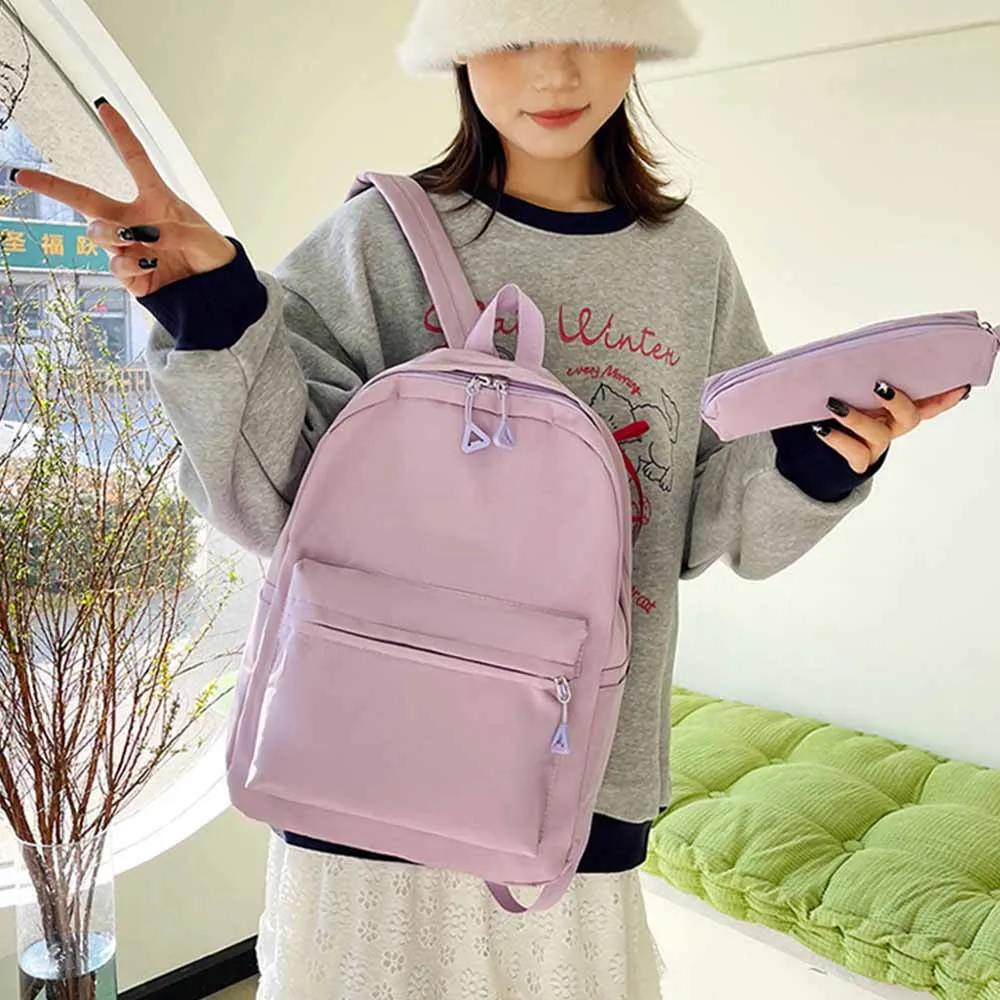 Zaino leggero da viaggio grande capacità per studenti delle scuole medie con ricami personalizzati - immagine 4