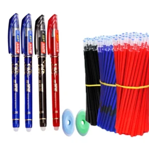 Set di 26 Penne Cancellabili Kawaii 0.5mm Gel Impermeabile Cancelleria per Scuola e Ufficio