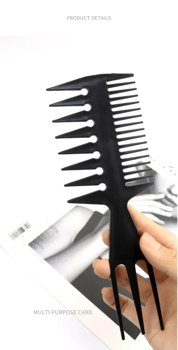 Set da 10 pettini multifunzionali per parrucchieri ideali per cura dei capelli e parrucche in capelli veri - immagine 2