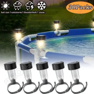 1/2/4/6/8/10PCS Telaio di luce solare per piscina sul terreno per piscina all'aperto recinzione accessori decorativi LED impermeabile