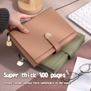 Quaderno A5 Soft PU Pelle per Ufficio e Studio 150 Fogli Piano Giornaliero e Diario di Lavoro