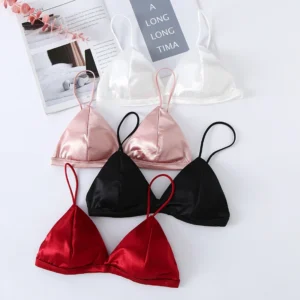 Reggiseno da donna in raso stile francese con tracolla regolabile e fibbia singola intimo sexy tubo top Lingerie