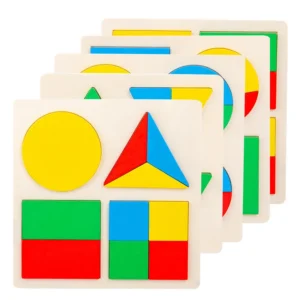 Puzzle in legno Montessori educativo per bambini apprendimento precoce forme geometriche colorate sviluppo cognitivo e visivo