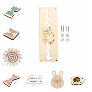 Puzzle Montessori in Legno Clessidra Gioco Educativo per Bambini Regalo Creativo Tavolo da Disegno Circo