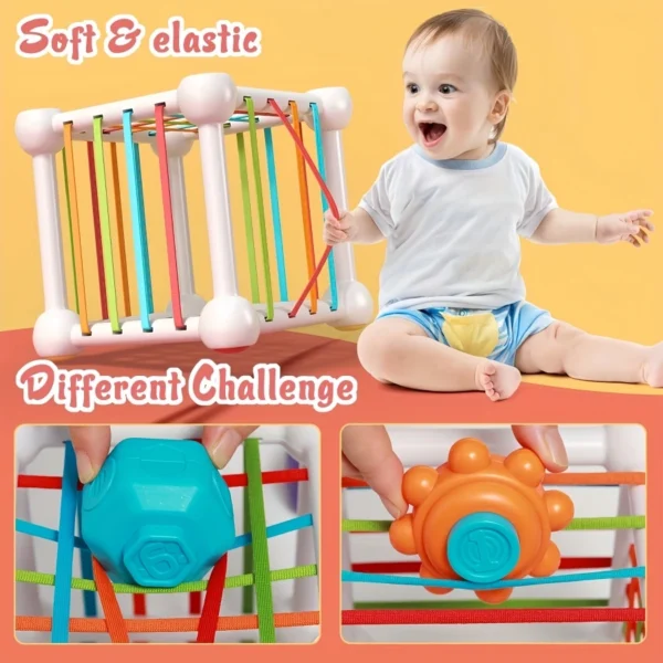 Giocattolo cubo di classificazione forme per bambini da 6 mesi a 2 anni gioco sensoriale Montessori - immagine 3