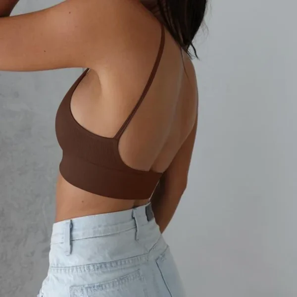 Top Crop Sexy per Donne con Reggiseno Push Up Bralette Sportiva Intimo Femminile - immagine 2