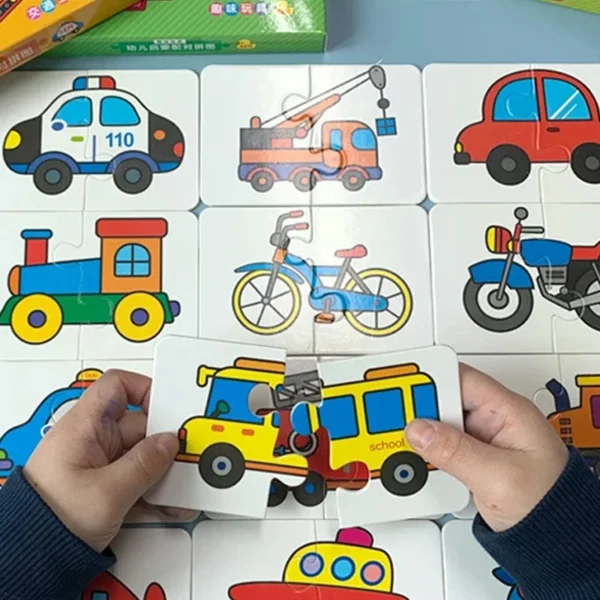 Puzzle Montessori per Bambini Giochi di Abbinamento Animali e Camion di Frutta per Bambine e Bambini dai 3 ai 5 Anni