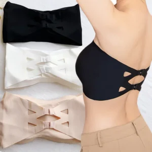 Reggiseno senza spalline in seta ghiaccio bralette corta senza cuciture per ragazze top bustier morbido e sexy biancheria intima estiva taglie grandi