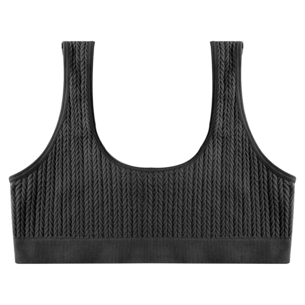 Canotta sportiva da donna in maglia a coste tinta unita scollo a U senza maniche corta per palestra Yoga e fitness