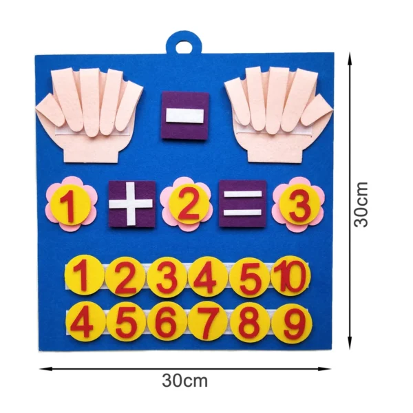 Giocattoli Montessori in Feltro per il Conteggio dei Numeri Gioco Educativo per l'Apprendimento Precoce e lo Sviluppo dell'Intelligenza dei Bambini - immagine 6