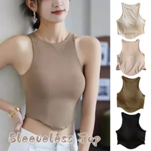 Top Estivo da Donna 2025 con Coppe Comodo Reggiseno Sportivo a U per Corsa e Yoga Canotta Corto da Palestra