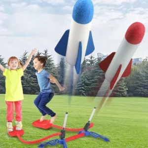 Pompa a pedale Air Rocket per bambini Lanciatore di giochi sportivi set da gioco all'aperto per salti e divertimento