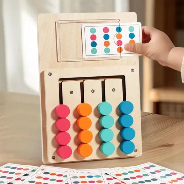 Gioco Montessori in Legno Forma di Colore per Sviluppare Cognizione e Pensiero Logico nei Bambini - immagine 4