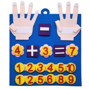 Giocattoli Montessori in Feltro per il Conteggio dei Numeri Gioco Educativo per l'Apprendimento Precoce e lo Sviluppo dell'Intelligenza dei Bambini