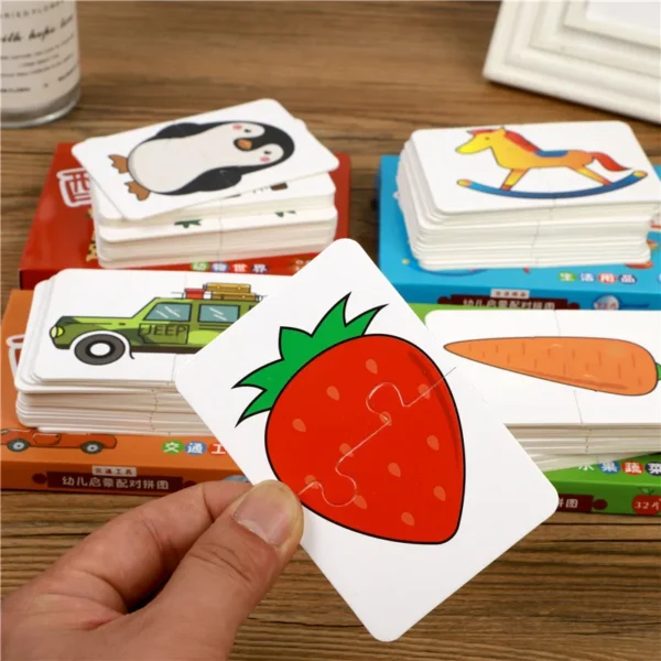 Puzzle Montessori per Bambini Giochi di Abbinamento Animali e Camion di Frutta per Bambine e Bambini dai 3 ai 5 Anni - immagine 6
