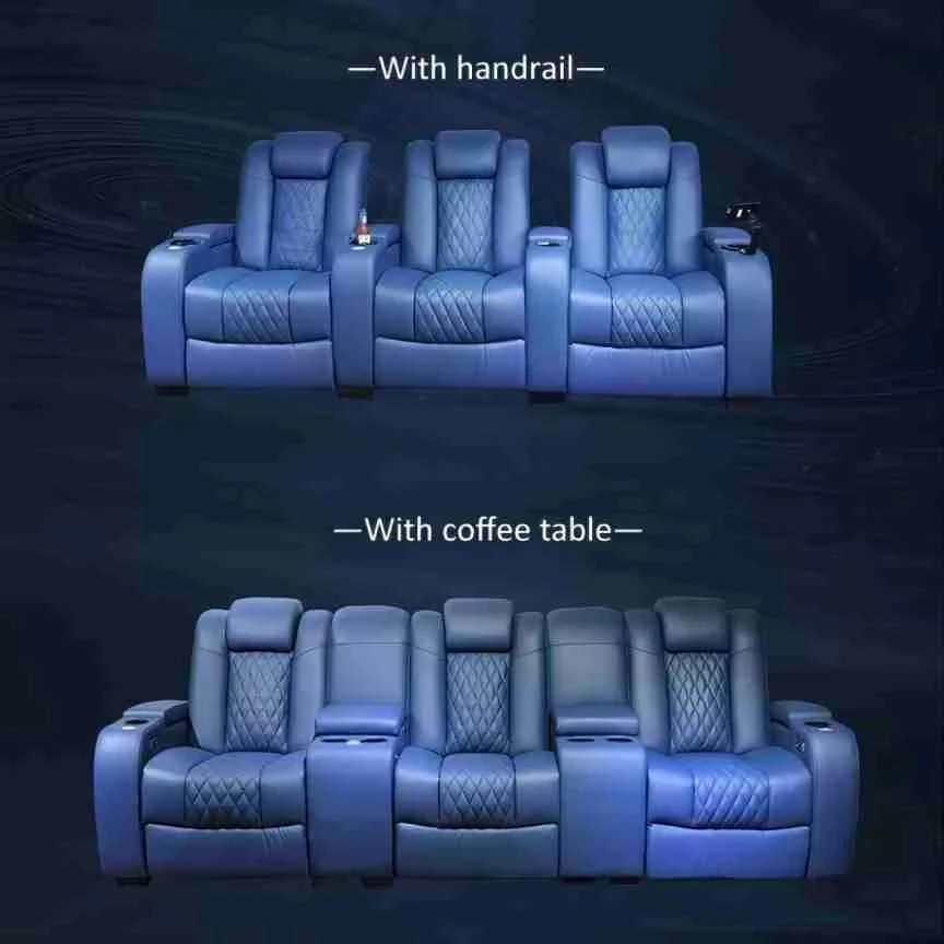 Divano reclinabile elettrico multifunzionale in vera pelle per soggiorno e home theater sedia da massaggio moderna per un relax da cinema nordico - immagine 6