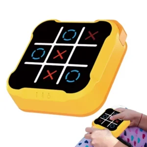 Gioco da Tavolo Tic Tac Toe Multifunzionale Puzzle Montessori Set di Scacchi Portatile per Adulti e Bambini