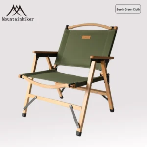 Sedia da esterno pieghevole MOUNTAINHIKER con schienale portatile braccioli in finto legno ideale per campeggio giardino e pesca