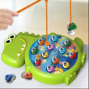 Giocattolo Educativo Dinosauro da Pesca Magnetico per Bambini con Canna Giocattolo Montessori Regalo Divertente senza Rotazione