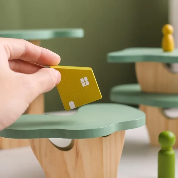 Giocattoli in legno Montessori a blocchi impilabili per bambini decorazione giochi di bilanciamento 3D - immagine 6