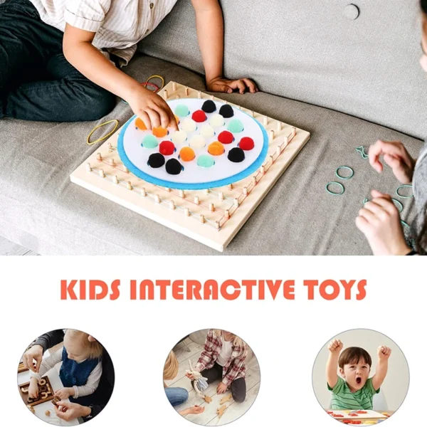 Gioco Montessori Pompon per Bambini con Pinzette per Sviluppo Abilità Motorie e Formazione Prescolare Giocattolo Educativo per Ragazzi e Ragazze - immagine 3