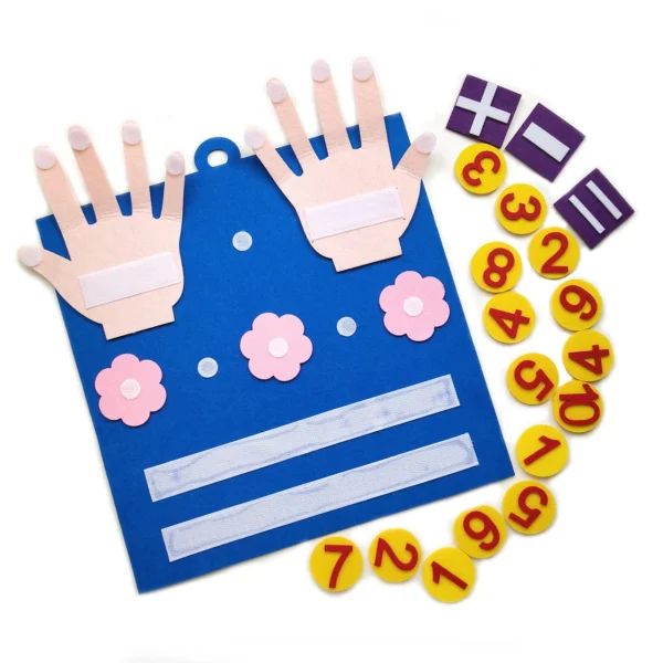 Giocattoli Montessori in Feltro per il Conteggio dei Numeri Gioco Educativo per l'Apprendimento Precoce e lo Sviluppo dell'Intelligenza dei Bambini - immagine 5